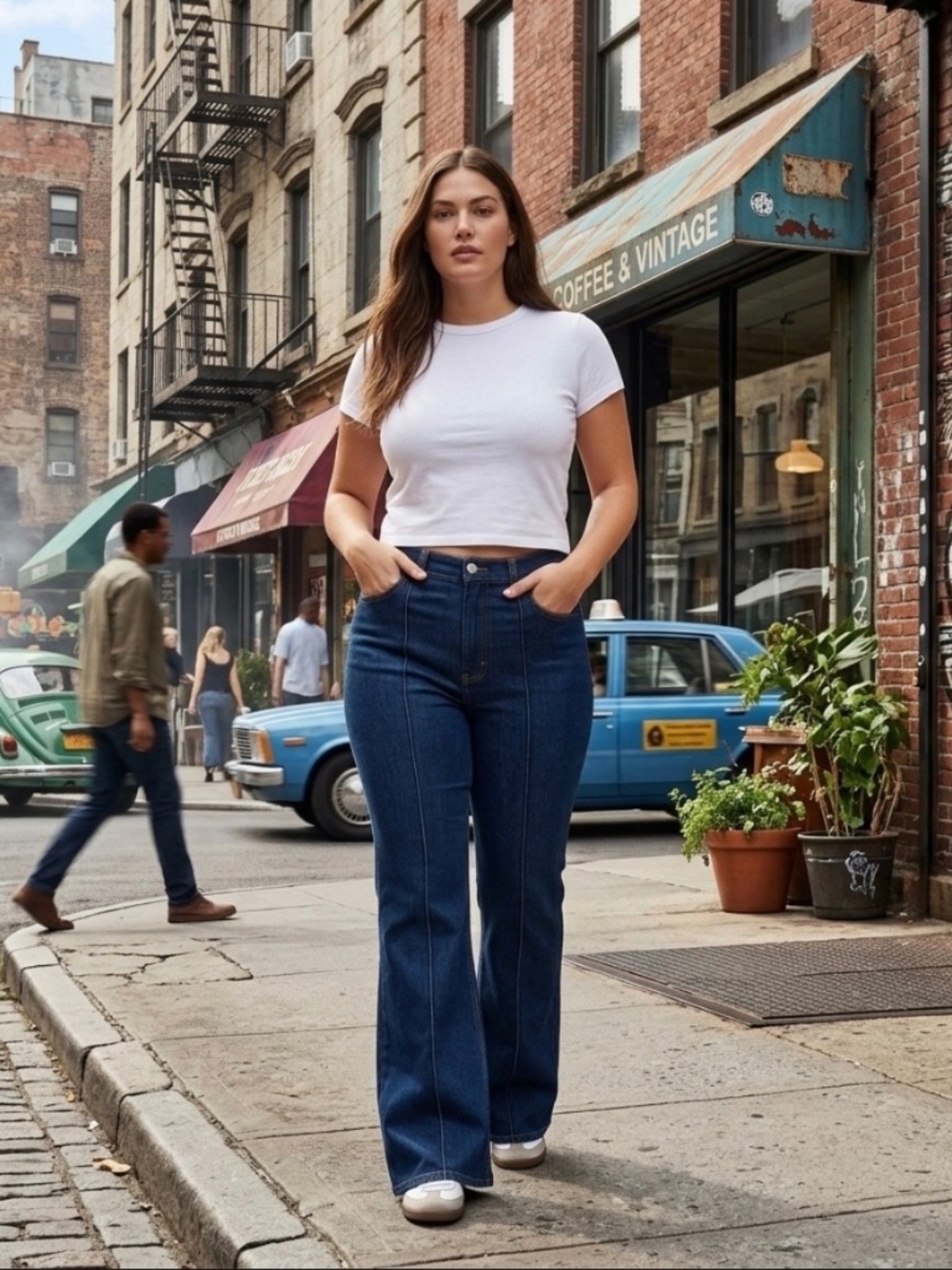 Abercrombie & Fitch High-Waisted Flared Pintuck Jeans 70’s Retro Boho Cowgirl 12